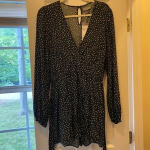 Urban Outfitters Black Romper with White Detail - New with Tags!